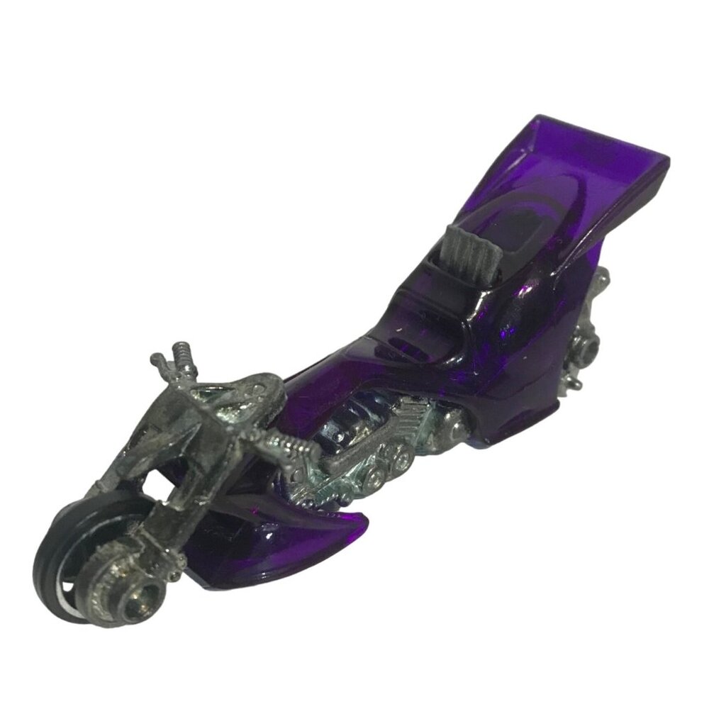 2001 Hot Wheels First Editions Fright Bike Motorcycle Clear Purple Die Cast Toy